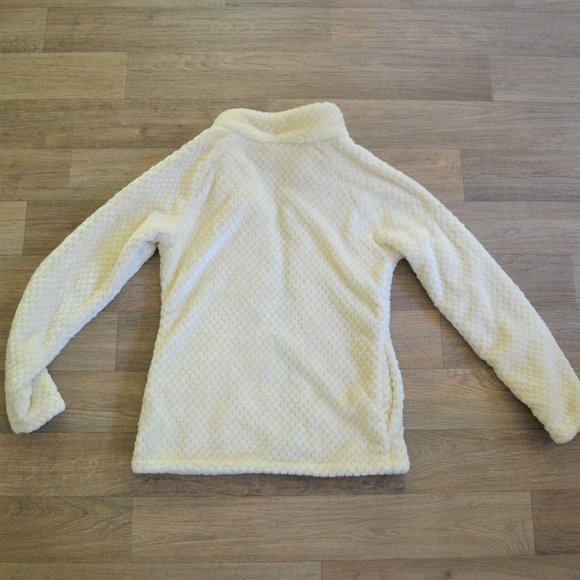 Columbia Girls Sherpa Fleece Ivory Zip-up Jacket Size Large - Picture 4 of 4